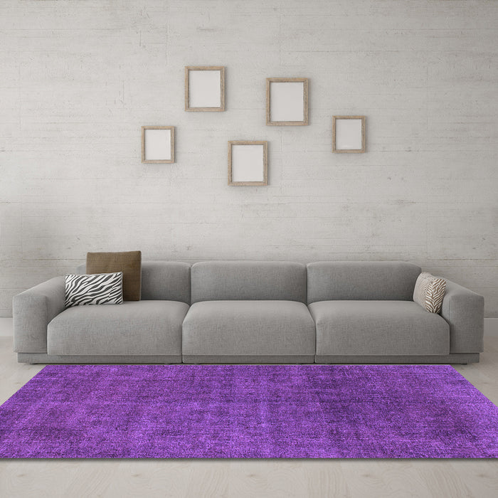 Machine Washable Abstract Purple Modern Area Rugs in a Living Room, wshabs822pur
