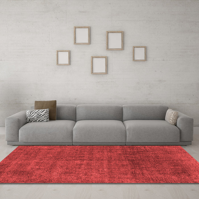 Modern Red Washable Rugs