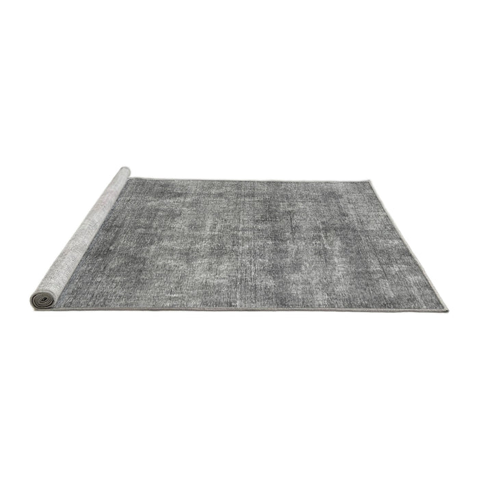 Sideview of Machine Washable Abstract Gray Modern Rug, wshabs823gry