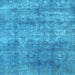 Square Abstract Light Blue Modern Rug, abs823lblu