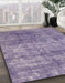 Machine Washable Abstract Purple Rug in a Family Room, wshabs823