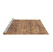 Sideview of Machine Washable Abstract Brown Modern Rug, wshabs823brn