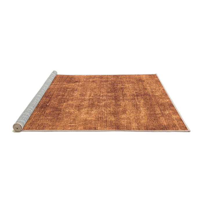 Sideview of Machine Washable Abstract Orange Modern Area Rugs, wshabs823org