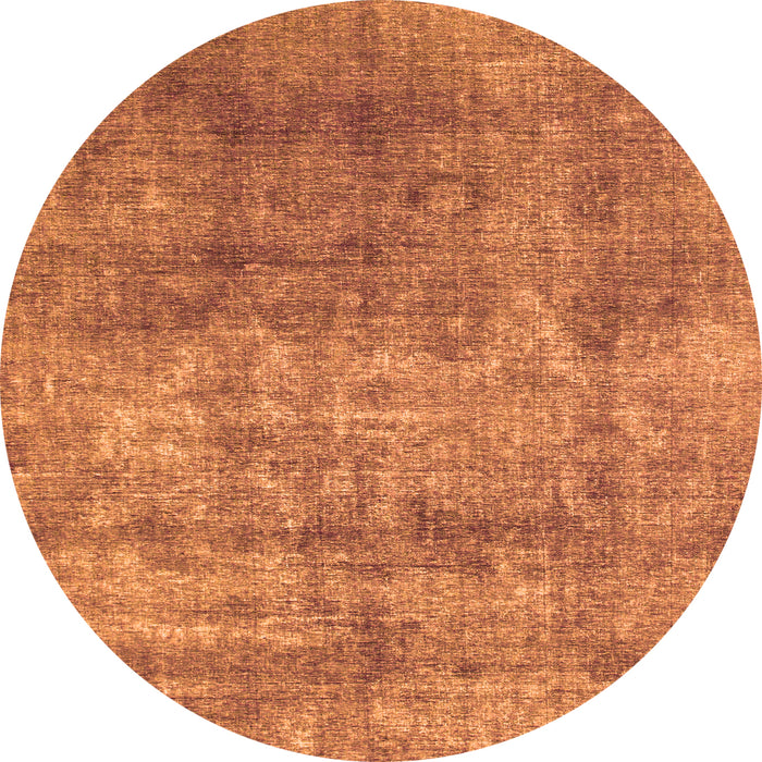 Round Abstract Orange Modern Rug, abs823org