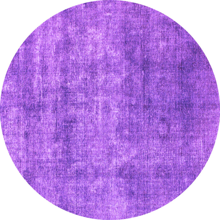 Round Machine Washable Abstract Purple Modern Area Rugs, wshabs823pur