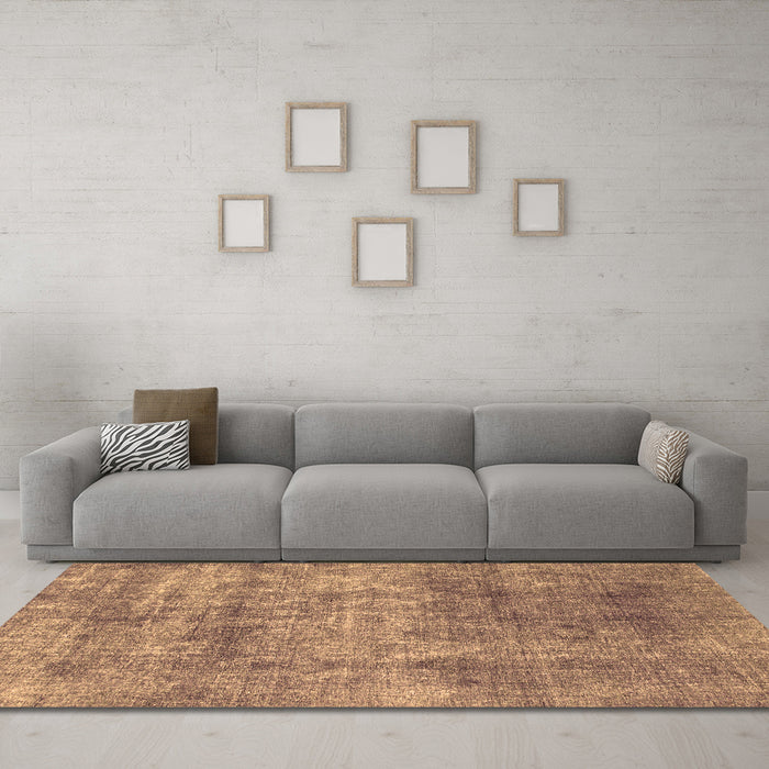 Machine Washable Abstract Brown Modern Rug in a Living Room,, wshabs823brn