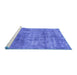 Sideview of Machine Washable Abstract Blue Modern Rug, wshabs823blu