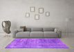 Machine Washable Abstract Purple Modern Area Rugs in a Living Room, wshabs823pur