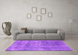 Machine Washable Abstract Purple Modern Area Rugs in a Living Room, wshabs823pur