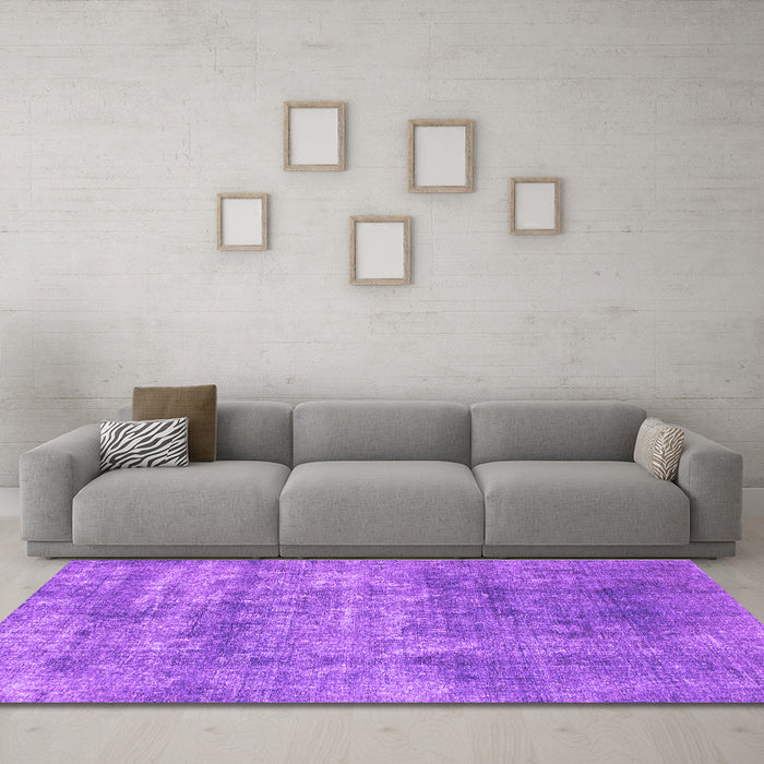 Machine Washable Abstract Purple Modern Area Rugs in a Living Room, wshabs823pur