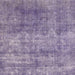 Square Machine Washable Abstract Purple Rug, wshabs823