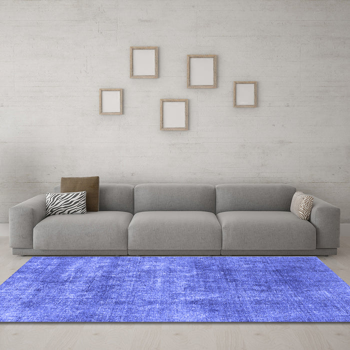 Machine Washable Abstract Blue Modern Rug in a Living Room, wshabs823blu