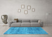 Machine Washable Abstract Light Blue Modern Rug in a Living Room, wshabs823lblu