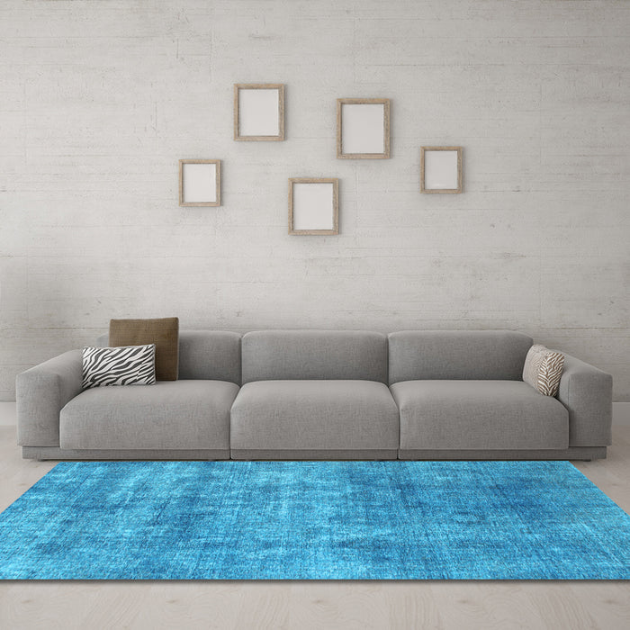 Machine Washable Abstract Light Blue Modern Rug in a Living Room, wshabs823lblu