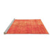 Sideview of Machine Washable Abstract Orange Modern Area Rugs, wshabs824org