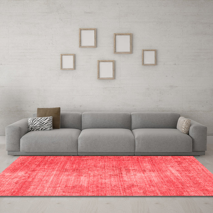 Modern Red Washable Rugs
