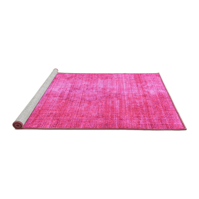 Sideview of Machine Washable Abstract Pink Modern Rug, wshabs824pnk