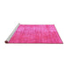 Sideview of Machine Washable Abstract Pink Modern Rug, wshabs824pnk