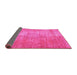 Sideview of Abstract Pink Modern Rug, abs824pnk