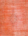 Machine Washable Abstract Orange Red Rug, wshabs824