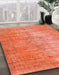 Abstract Orange Red Modern Rug in Family Room, abs824