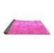 Sideview of Abstract Purple Modern Rug, abs824pur