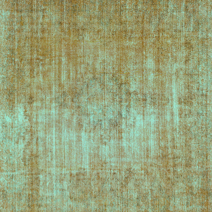 Square Machine Washable Abstract Turquoise Modern Area Rugs, wshabs824turq