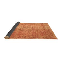 Sideview of Abstract Brown Modern Rug, abs824brn