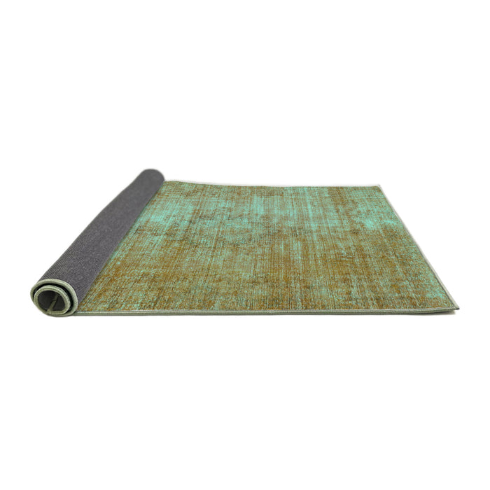 Sideview of Abstract Turquoise Modern Rug, abs824turq