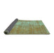 Sideview of Abstract Turquoise Modern Rug, abs824turq