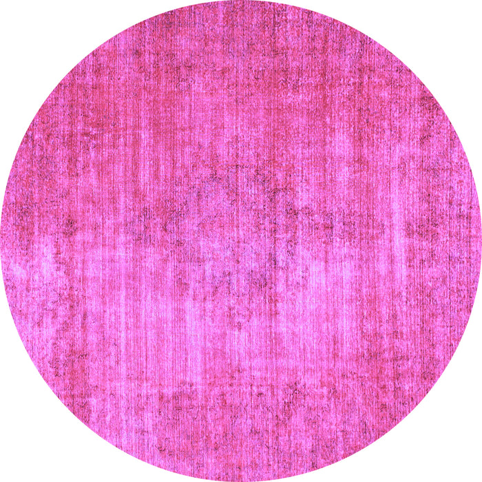 Round Machine Washable Abstract Purple Modern Area Rugs, wshabs824pur
