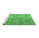 Sideview of Machine Washable Abstract Emerald Green Modern Area Rugs, wshabs824emgrn