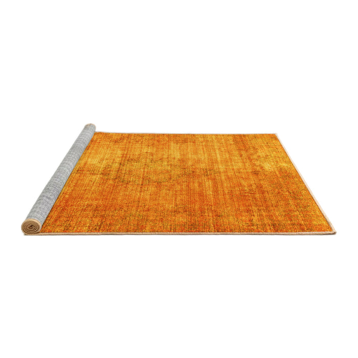 Sideview of Machine Washable Abstract Yellow Modern Rug, wshabs824yw