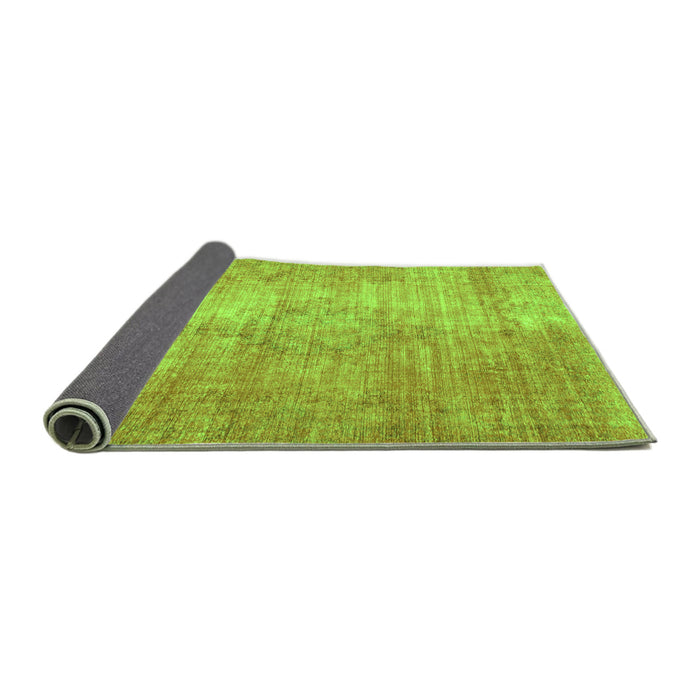 Sideview of Abstract Green Modern Rug, abs824grn