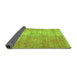 Sideview of Abstract Green Modern Rug, abs824grn