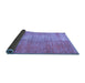 Sideview of Abstract Blue Modern Rug, abs824blu