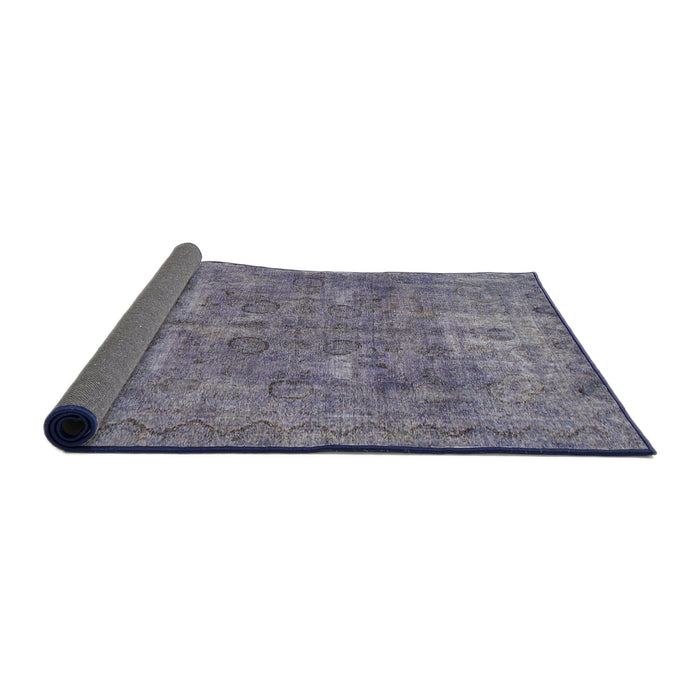 Sideview of Abstract Lavender Purple Modern Rug, abs825