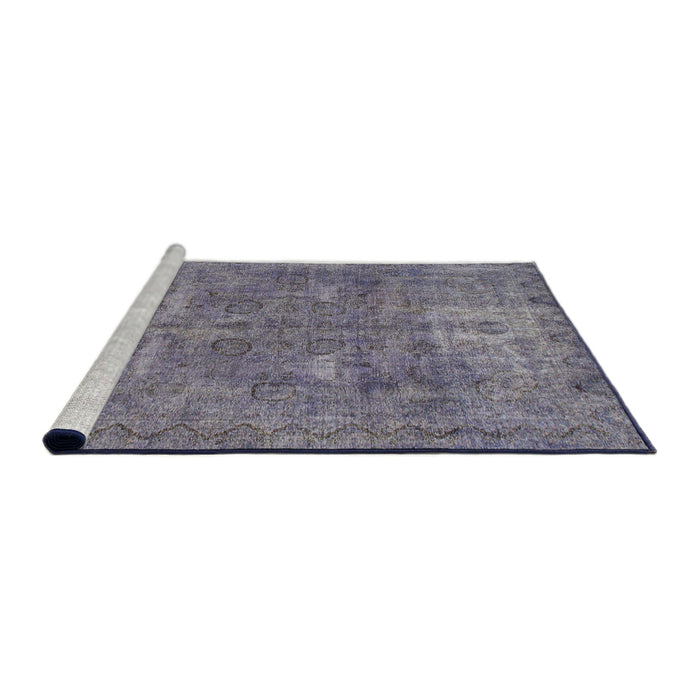 Sideview of Machine Washable Abstract Lavender Purple Rug, wshabs825