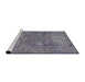 Sideview of Machine Washable Abstract Lavender Purple Rug, wshabs825