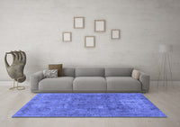 Machine Washable Abstract Blue Modern Rug, wshabs825blu