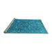 Sideview of Machine Washable Abstract Light Blue Modern Rug, wshabs825lblu