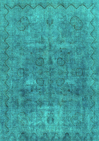 Abstract Turquoise Modern Rug, abs825turq