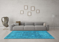 Machine Washable Abstract Light Blue Modern Rug, wshabs825lblu