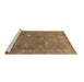 Sideview of Machine Washable Abstract Brown Modern Rug, wshabs825brn