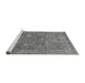 Sideview of Machine Washable Abstract Gray Modern Rug, wshabs825gry