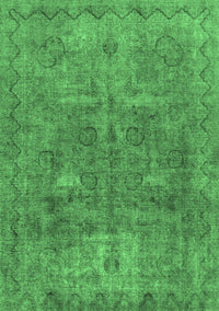 Abstract Emerald Green Modern Rug, abs825emgrn