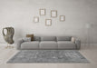 Machine Washable Abstract Gray Modern Rug in a Living Room,, wshabs825gry