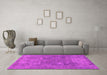 Machine Washable Abstract Pink Modern Rug in a Living Room, wshabs825pnk