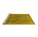 Sideview of Machine Washable Abstract Yellow Modern Rug, wshabs825yw