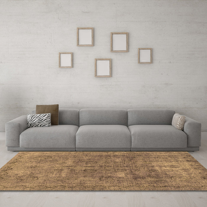 Machine Washable Abstract Brown Modern Rug in a Living Room,, wshabs825brn
